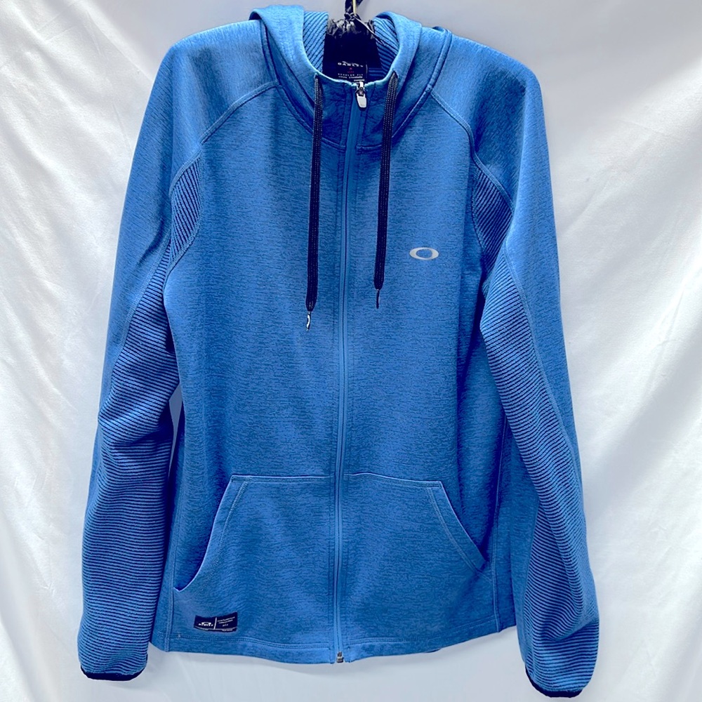 Oakley Blue Full Zip Hoodie Sweatshirt Men’s Medium - Picture 2 of 11